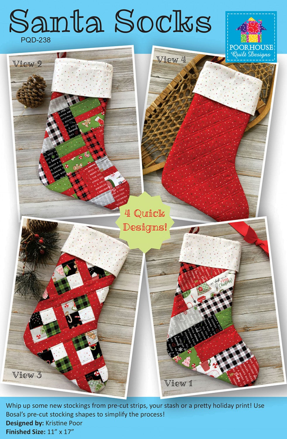 Santa Socks Pattern – Quilting Books Patterns and Notions