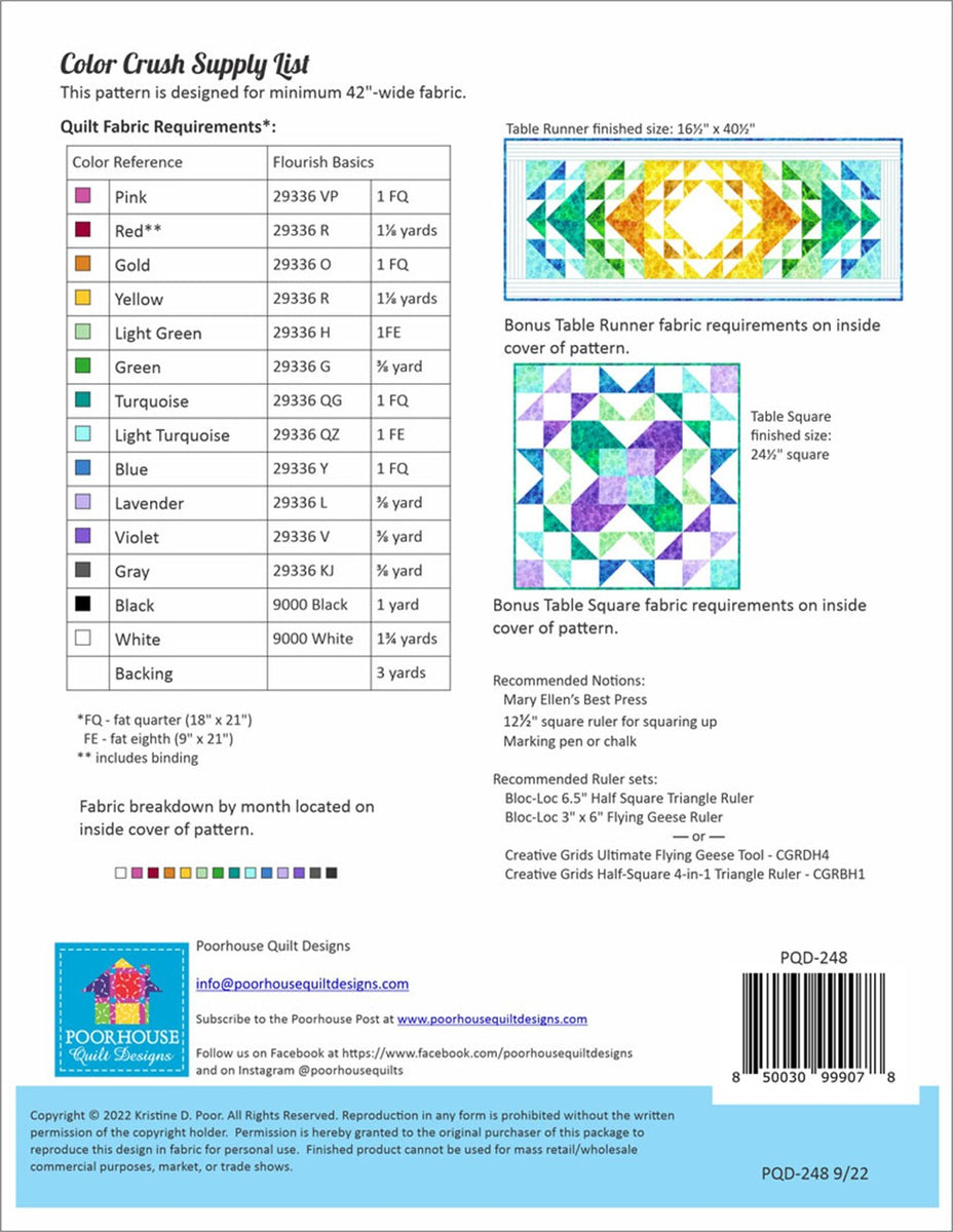 Color Crush Block of the Month – Quilting Books Patterns and Notions