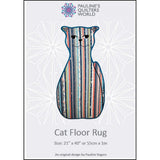 Cat Floor Rug pattern with striped cat