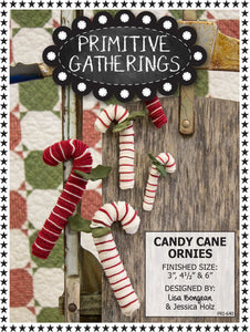 Candy Cane Ornies Pattern by Primitive Gatherings