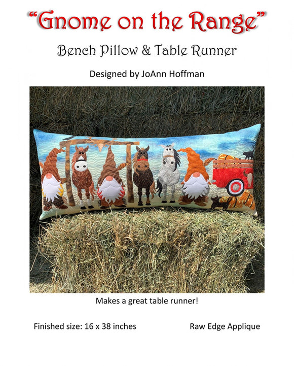 Gnome on the Range Bench Pillow and Table Runner Pattern