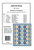 Back of the Valencia Braid Quilt Pattern by Pine Tree Country Quilts