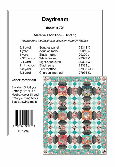 Back of the Daydream Quilt Pattern by Pine Tree Country Quilts