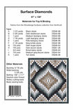 Back of the Surface Diamonds Quilt Pattern by Pine Tree Country Quilts