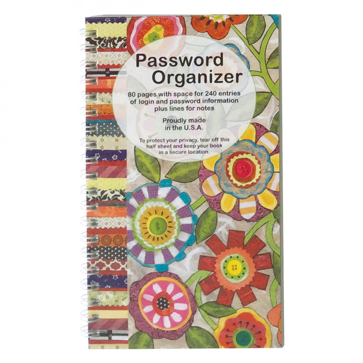 Password Book Fun Flowers