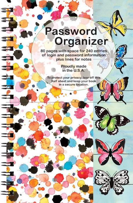 Password Organizer Butterfly