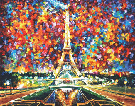 Paris Of My Dreams Cross Stitch By Leonid Afremov