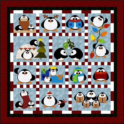 Penguin Cheer Downloadable Pattern by FatCat Patterns