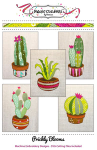 Prickly Blooms for Machine Embroidery Downloadable Pattern by Fabric Confetti