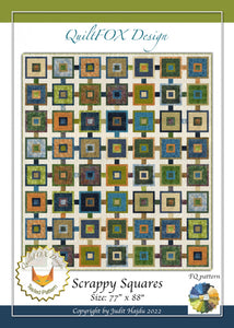 Scrappy Squares Quilt Pattern by QuiltFox