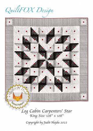 Log Cabin Carpenters Star Quilt Pattern by QuiltFox