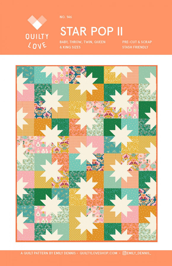 Star Pop II Quilt Pattern by Quilty Love