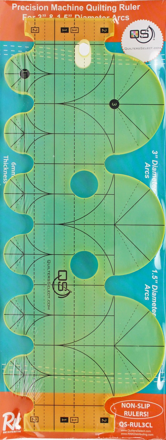 Quilter's Select Machine Quilting Ruler 3in & 1-1/2in