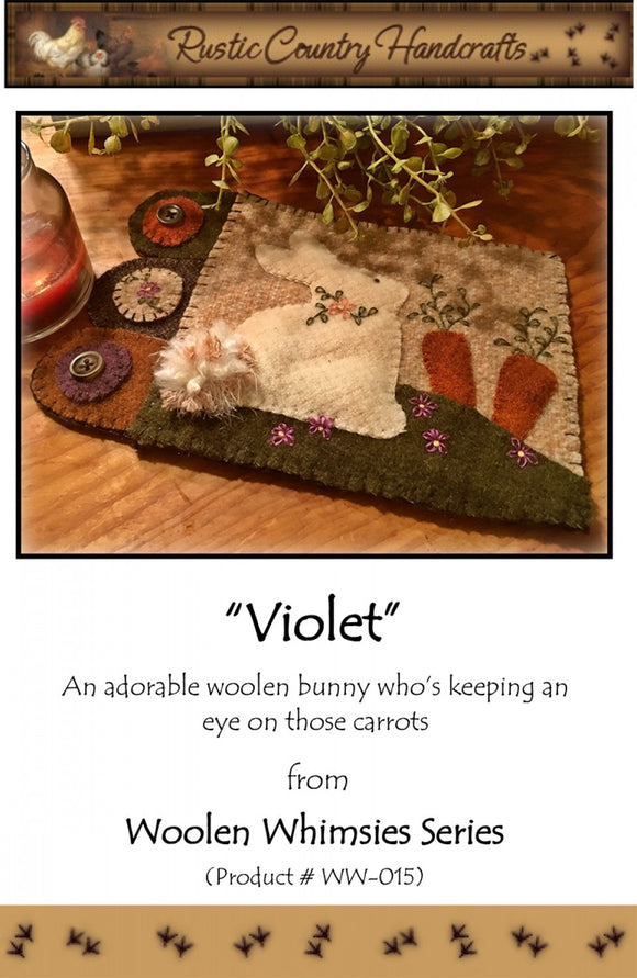 Violet Wool Applique