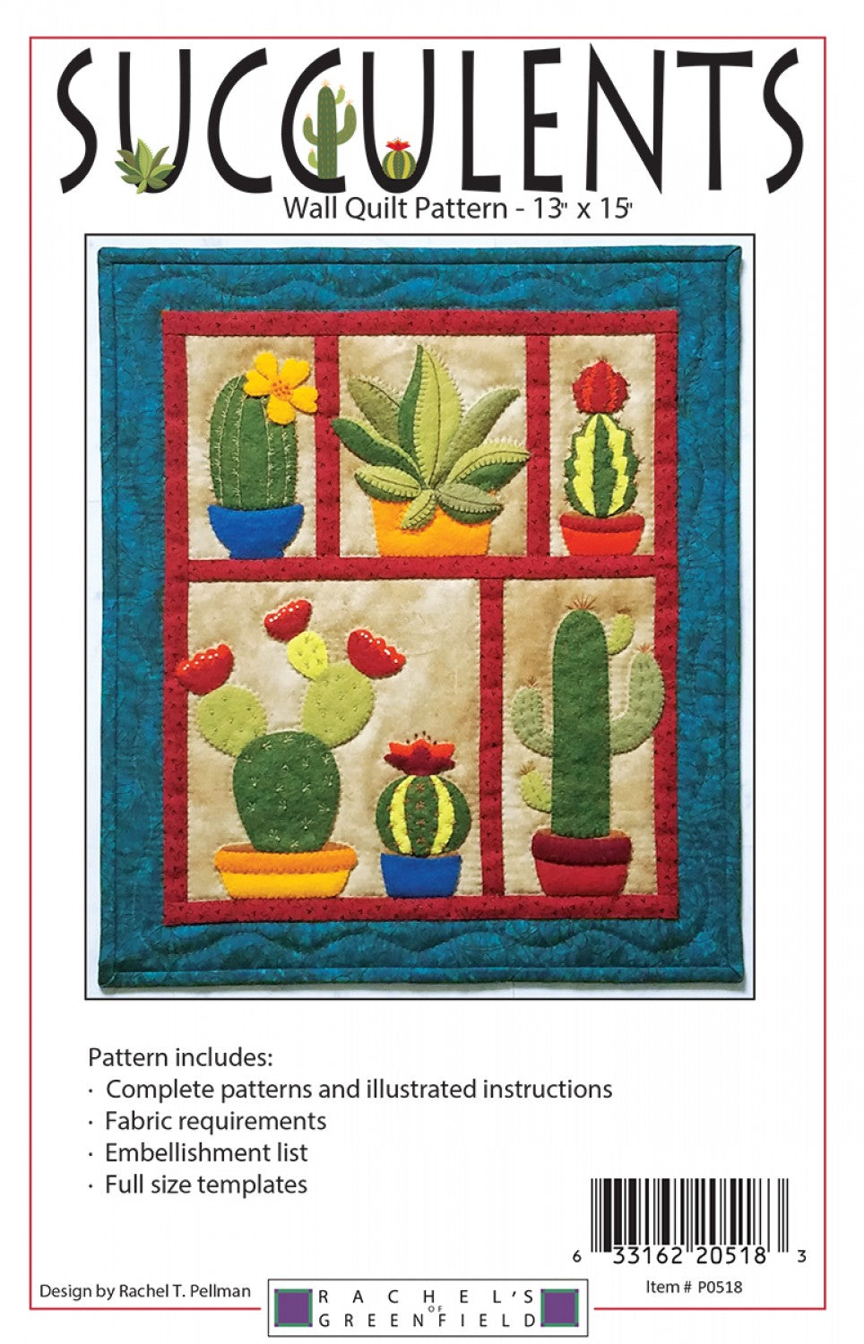 Succulents Wall Quilt Pattern