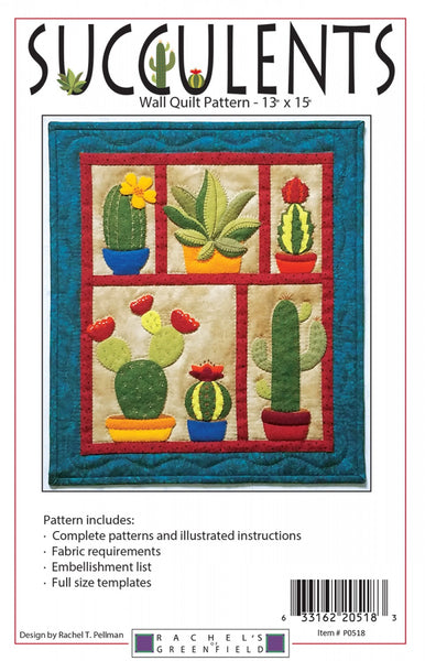 succulent quilt pattern Succulents Wall Quilt Pattern Quilters Pattern – Quilting Books Patterns  and Notions