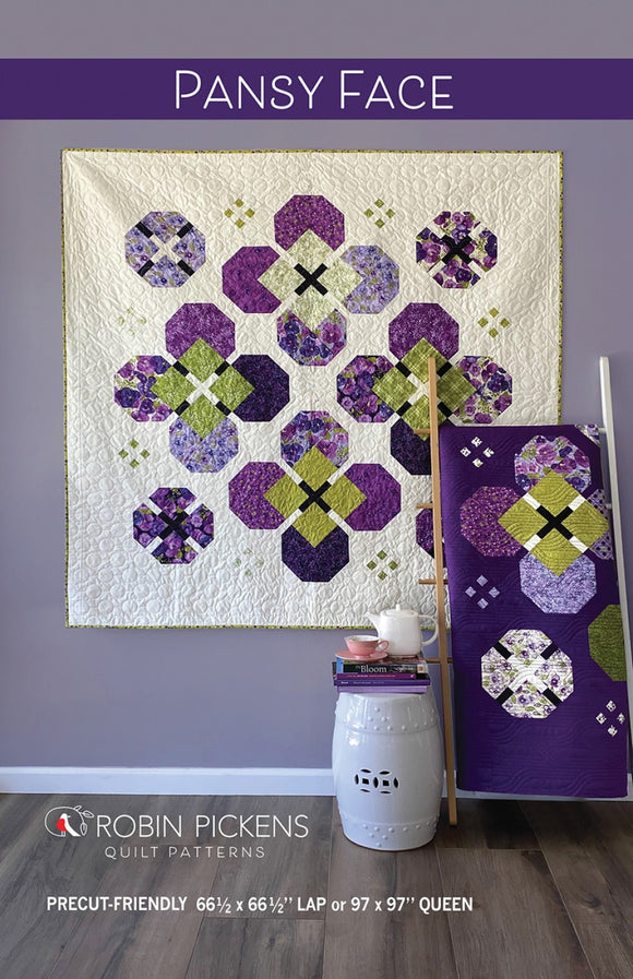 Pansy Face Quilt Pattern by Robin Pickens, Inc