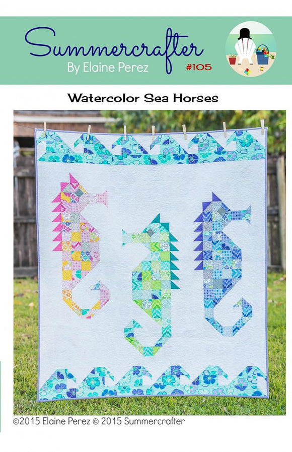 Watercolor Sea Horses