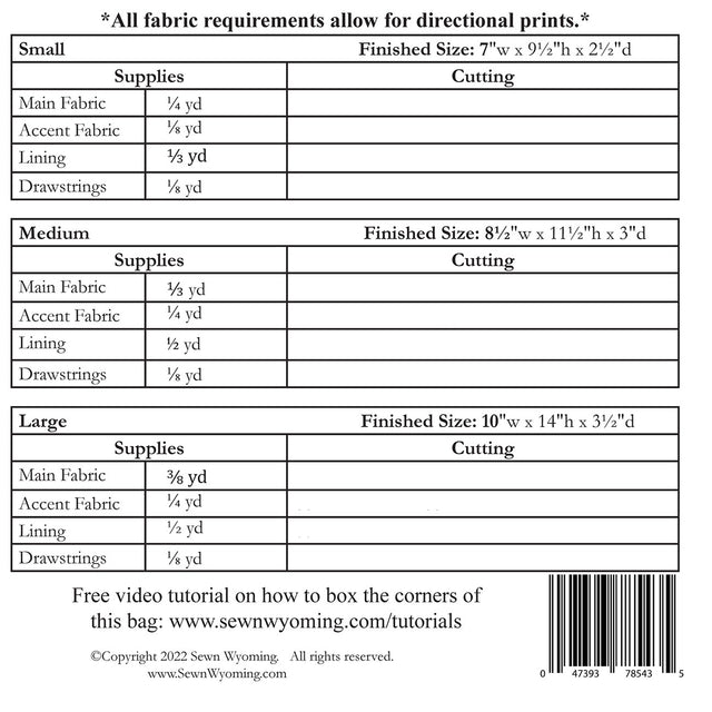 Easy Drawstring Bag Pattern – Quilting Books Patterns and Notions