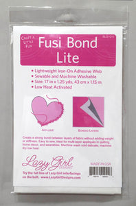 Lazy Girl Fusi-Bond Lite Fusible Adhesive Web Interfacing 17in x 1-1/4yd
