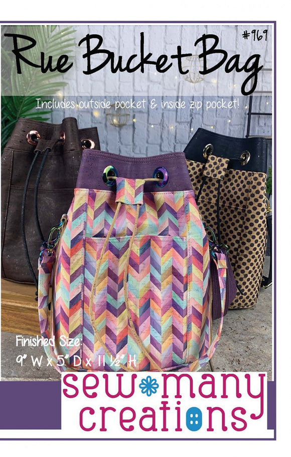 Rue Bucket Bag Pattern by Sew Many Creations