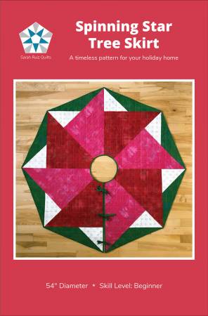 Spinning Star Quilted Tree Skirt Pattern by Sarah Ruiz