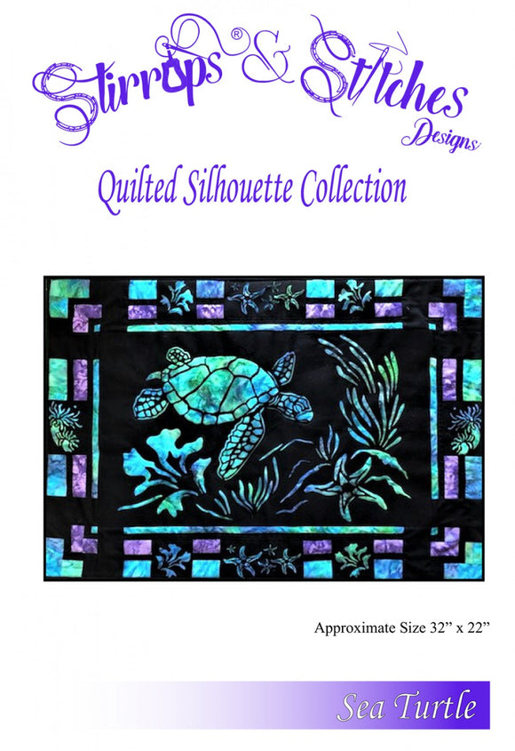 Sea Turtle Laser Cut Silhouette Quilt Kit