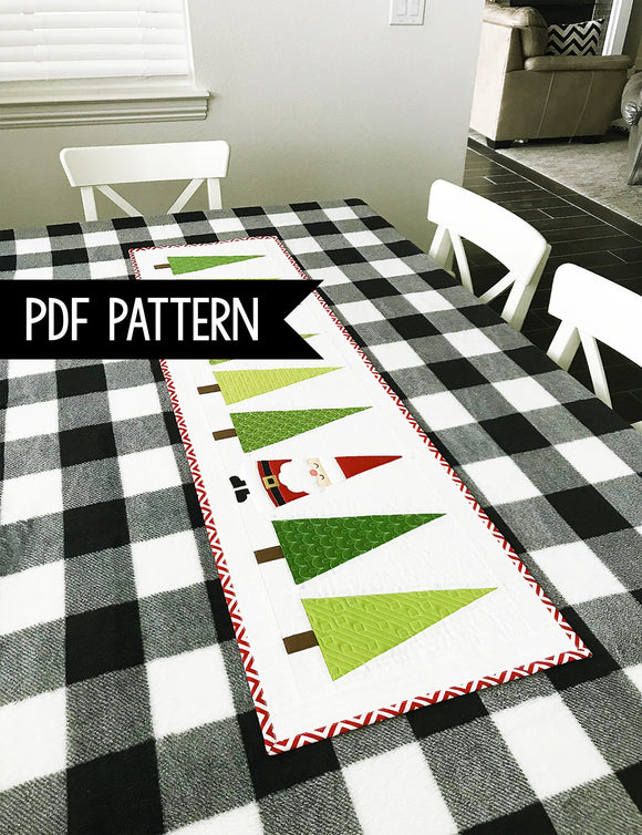 Santa in the Trees Table Runner Pattern by Ahhh... Quilting