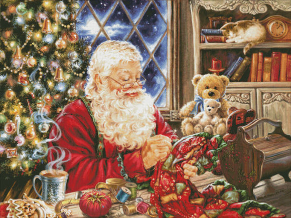 Santa Sew Sweet Cross Stitch By Dona Gelsinger