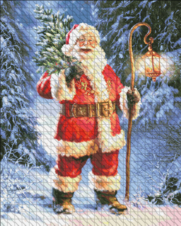 Santas Christmas Tree Cross Stitch By Dona Gelsinger
