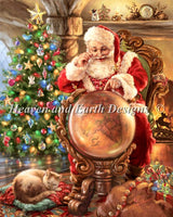 Santas Joy Around the World Cross Stitch By Dona Gelsinger