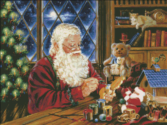 Santa's Workshop Cross Stitch By Dona Gelsinger