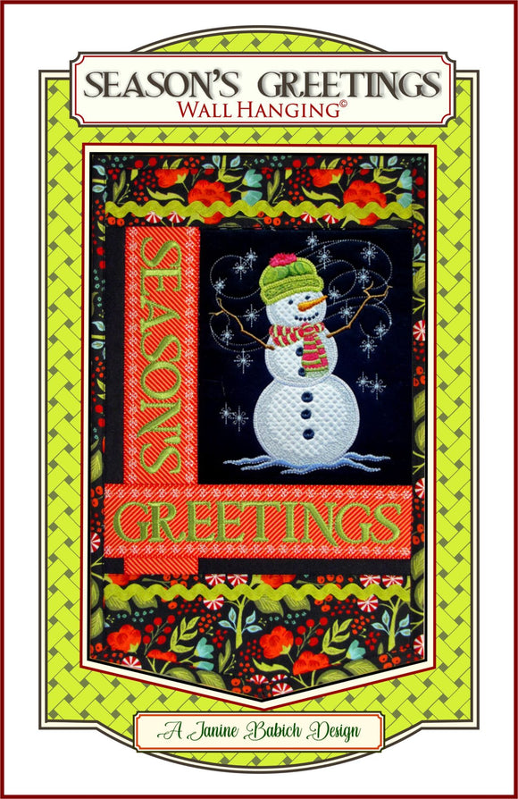 Season’s Greetings Wall Hanging Downloadable Pattern by Janine Babich