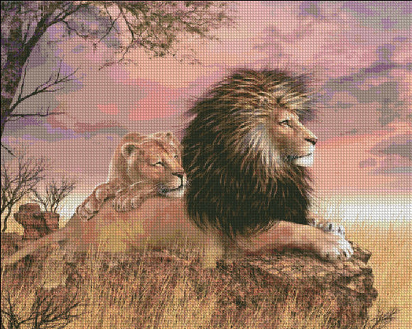 Serengeti Sunset Cross Stitch By Laurie Prindle