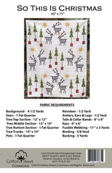 Back of the So This Is Christmas Downloadable Pattern by Cotton Street Commons