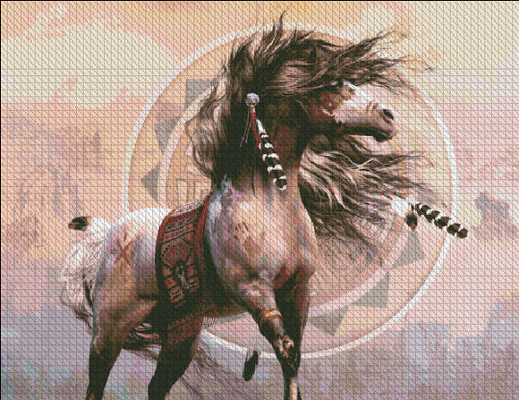 Native American Horse Diamond Painting 