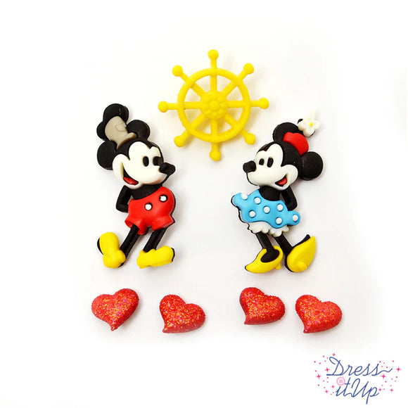 Disney Steamboat Mickey Buttons