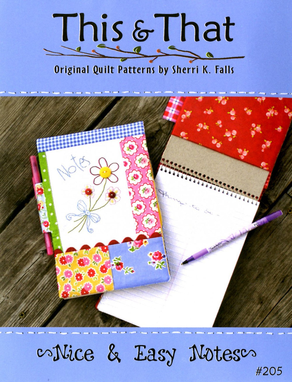 Nice So Notebook Nice and Easy Notes - Notebook Cover QBPN Patterns – Quilting Books ...