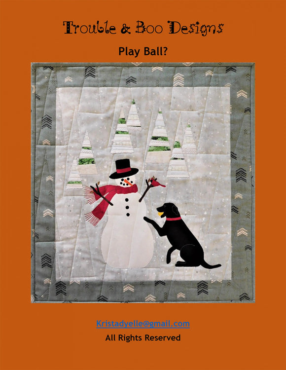 Play Ball Quilt Pattern by Trouble and Boo Designs