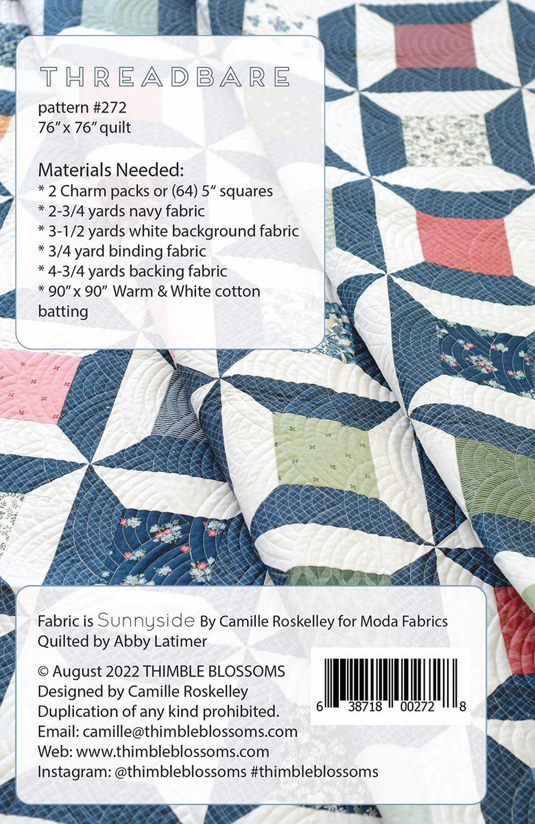Threadbare Pattern Quilt Pattern – Quilting Books Patterns and Notions