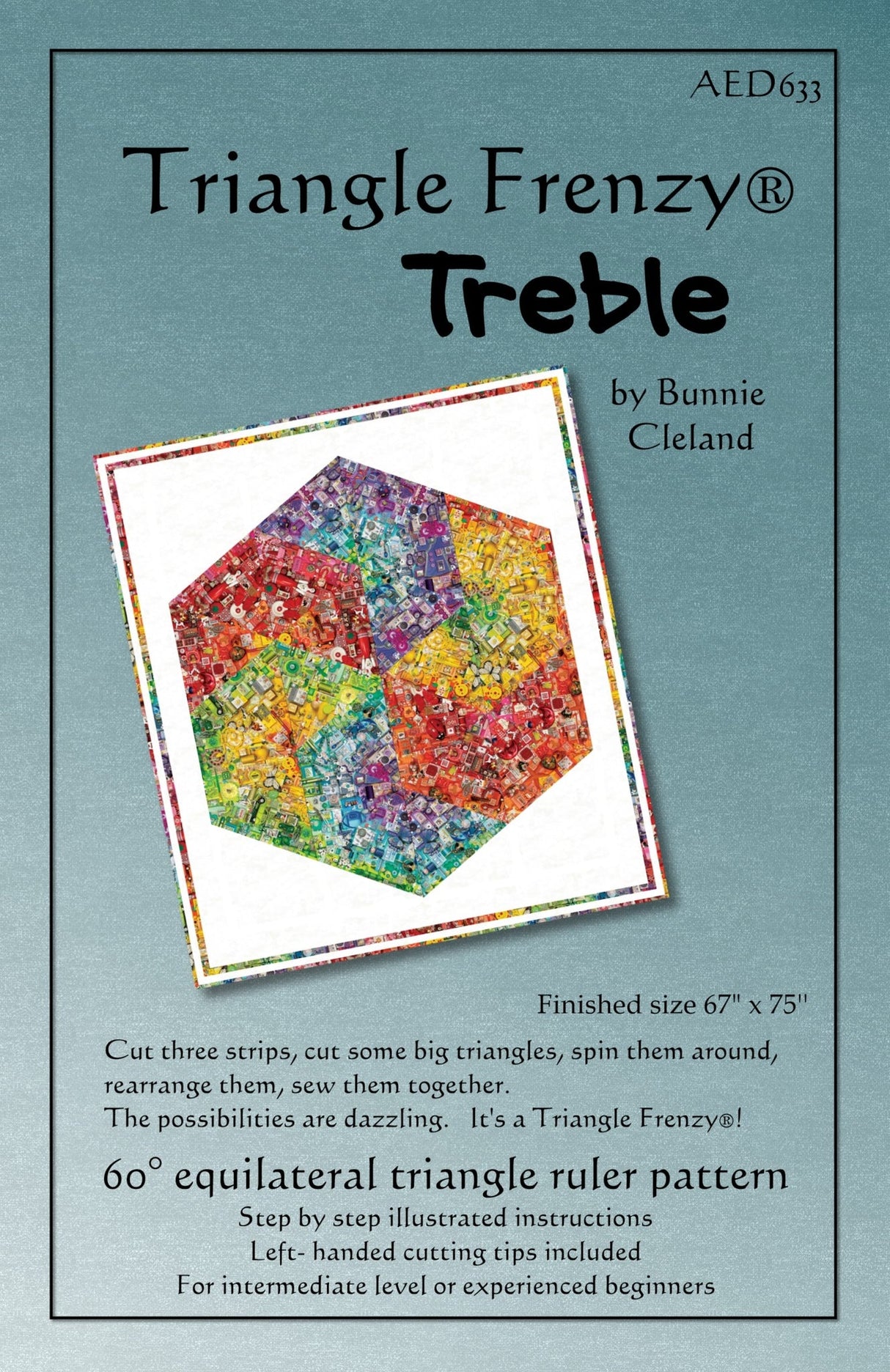 Treble Quilt Pattern by Triangle Frenzy
