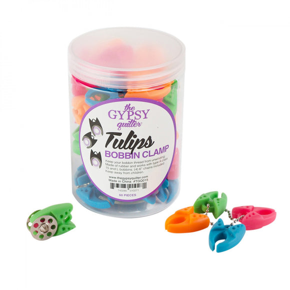 The Gypsy Quilter Tulip Clamps 60pc Jar