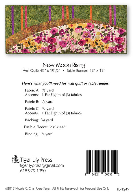 New Moon Rising Table Runner & Wall Quilt