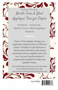 Needle Turn & Wool Applique Freezer Paper