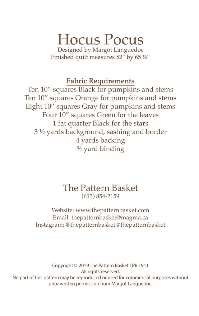 Hocus Pocus Quilting Patterns – Quilting Books Patterns and Notions