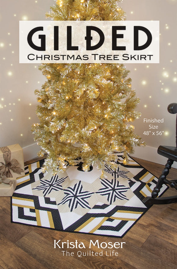 Gilded Christmas Tree Skirt Pattern by The Quilted Life