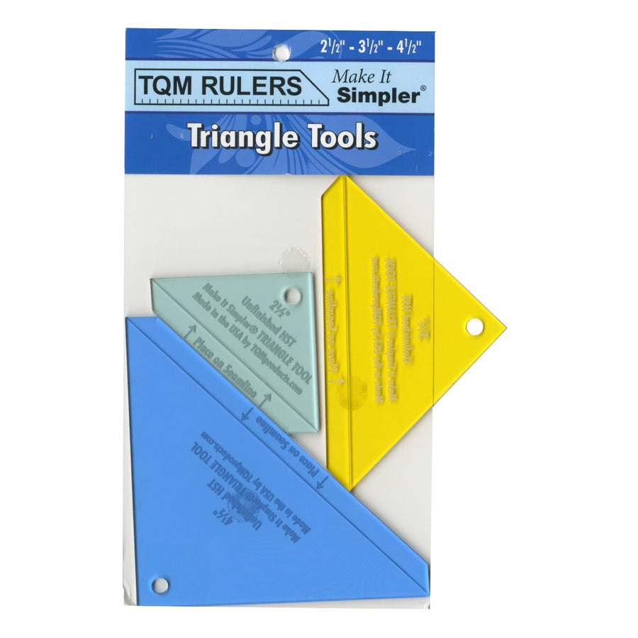 Triangular Shape Tools Triangle Tool 2-1/2in 3-1/2in and 4-1/2in Quilters Pattern – Quilting ...