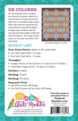 Back of the De Colores Quilt Pattern by The Quilt Rambler