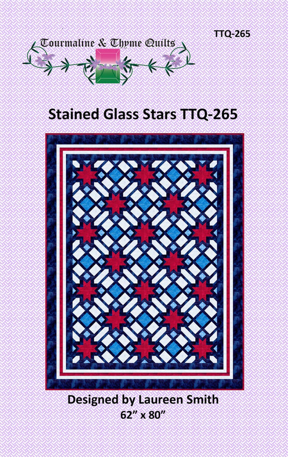 Stained Glass Stars Quilt Pattern by Tourmaline & Thyme Quilts
