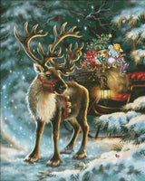 The Enchanted Christmas Reindeer Cross Stitch By Dona Gelsinger